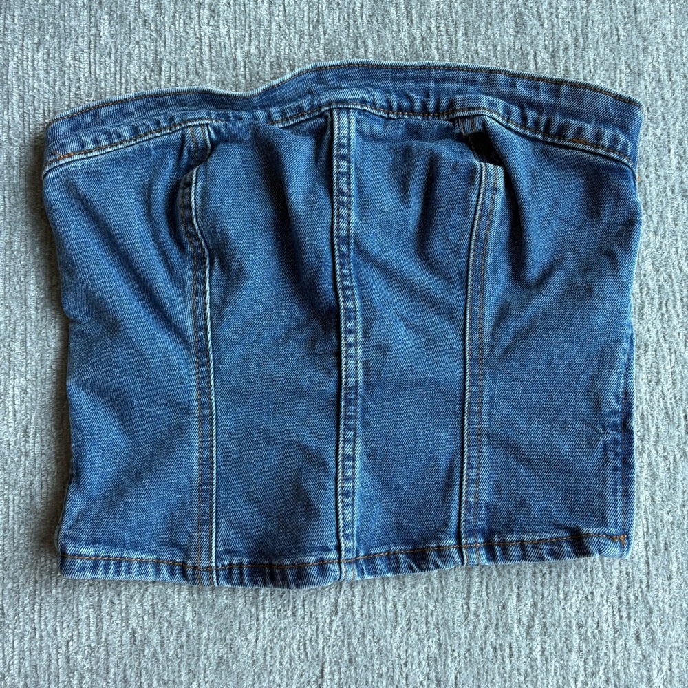 Abercrombie & Fitch denim tube top